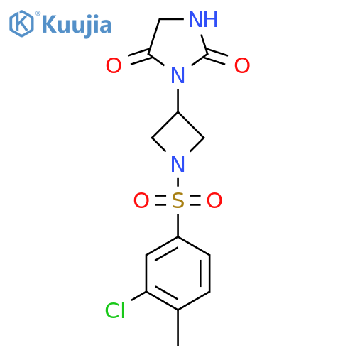 3-(1-((3-Chloro-4-methylphenyl)sulfonyl)azetidin-3-yl)imidazolidine-2,4-dione structure