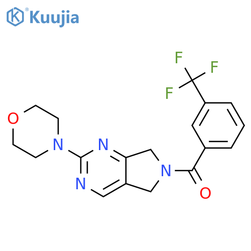 4-{6-[3-(trifluoromethyl)benzoyl]-5H,6H,7H-pyrrolo[3,4-d]pyrimidin-2-yl}morpholine structure