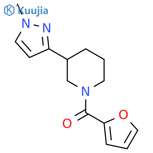 1-(furan-2-carbonyl)-3-(1-methyl-1H-pyrazol-3-yl)piperidine structure