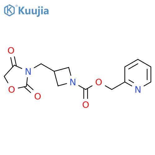 (pyridin-2-yl)methyl 3-(2,4-dioxo-1,3-oxazolidin-3-yl)methylazetidine-1-carboxylate structure