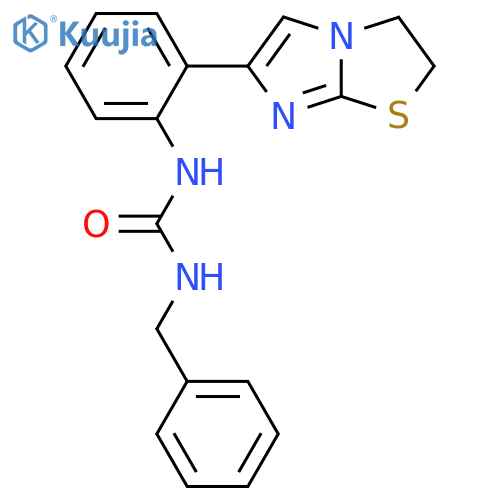 1-Benzyl-3-(2-(2,3-dihydroimidazo[2,1-b]thiazol-6-yl)phenyl)urea structure