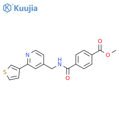 methyl 4-({[2-(thiophen-3-yl)pyridin-4-yl]methyl}carbamoyl)benzoate structure