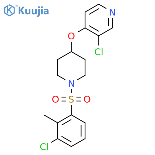 3-chloro-4-{1-(3-chloro-2-methylbenzenesulfonyl)piperidin-4-yloxy}pyridine structure