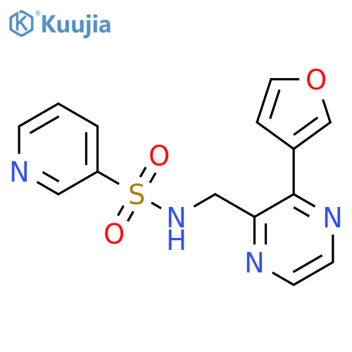 N-{3-(furan-3-yl)pyrazin-2-ylmethyl}pyridine-3-sulfonamide structure