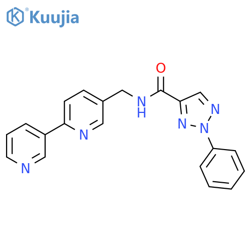 N-({[2,3'-bipyridine]-5-yl}methyl)-2-phenyl-2H-1,2,3-triazole-4-carboxamide structure