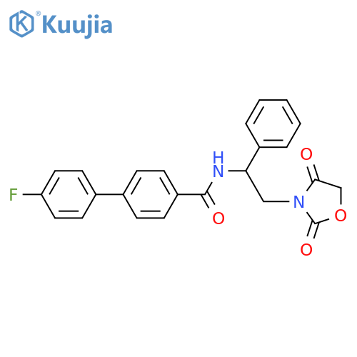 N-[2-(2,4-dioxo-1,3-oxazolidin-3-yl)-1-phenylethyl]-4'-fluoro-[1,1'-biphenyl]-4-carboxamide structure