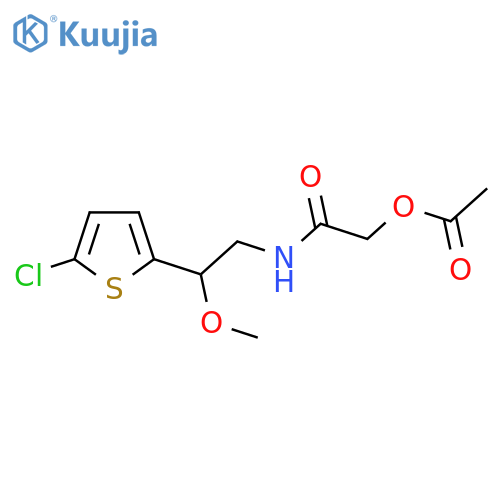 {[2-(5-chlorothiophen-2-yl)-2-methoxyethyl]carbamoyl}methyl acetate structure