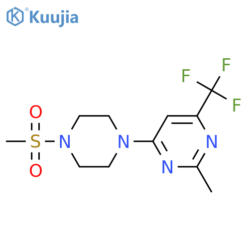 4-(4-methanesulfonylpiperazin-1-yl)-2-methyl-6-(trifluoromethyl)pyrimidine structure
