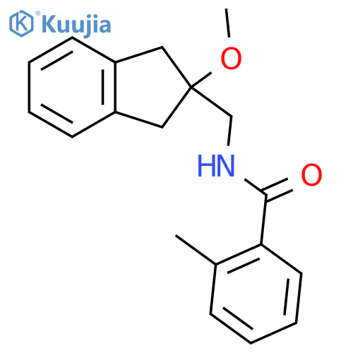 N-(2-methoxy-2,3-dihydro-1H-inden-2-yl)methyl-2-methylbenzamide structure