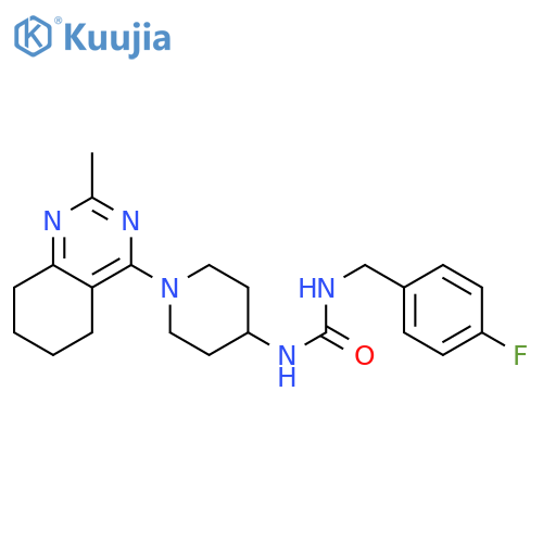 1-[(4-fluorophenyl)methyl]-3-[1-(2-methyl-5,6,7,8-tetrahydroquinazolin-4-yl)piperidin-4-yl]urea structure