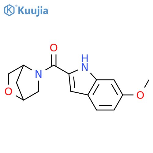 6-methoxy-2-{2-oxa-5-azabicyclo[2.2.1]heptane-5-carbonyl}-1H-indole structure