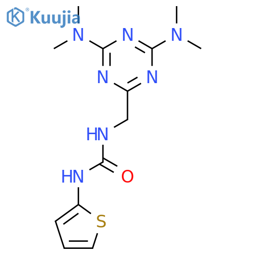 1-{[4,6-bis(dimethylamino)-1,3,5-triazin-2-yl]methyl}-3-(thiophen-2-yl)urea structure