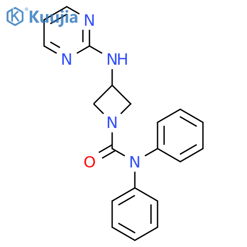 N,N-diphenyl-3-(pyrimidin-2-yl)aminoazetidine-1-carboxamide structure