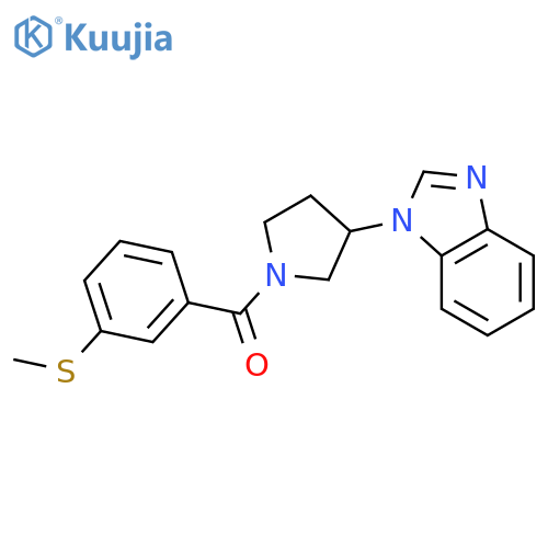 1-{1-[3-(methylsulfanyl)benzoyl]pyrrolidin-3-yl}-1H-1,3-benzodiazole structure