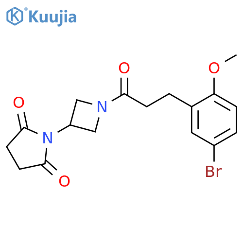 1-[1-[3-(5-Bromo-2-methoxyphenyl)-1-oxopropyl]-3-azetidinyl]-2,5-pyrrolidinedione structure