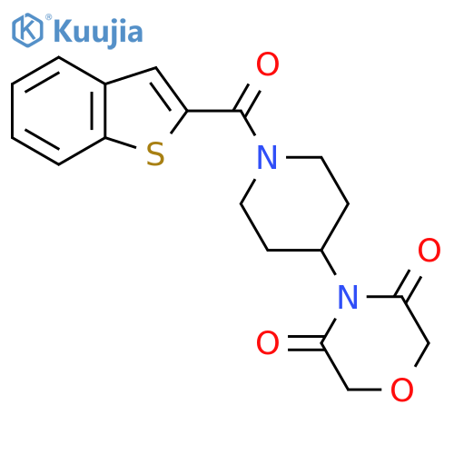4-[1-(1-benzothiophene-2-carbonyl)piperidin-4-yl]morpholine-3,5-dione structure