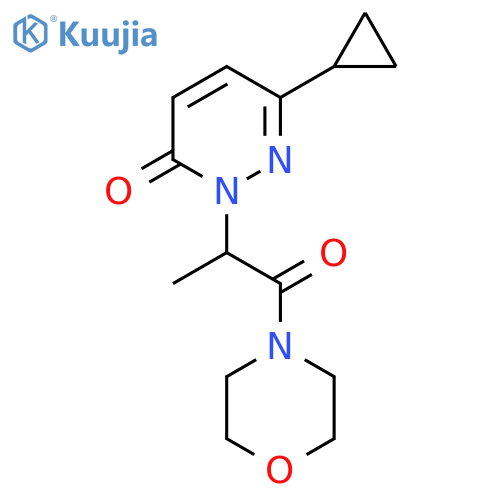 6-cyclopropyl-2-[1-(morpholin-4-yl)-1-oxopropan-2-yl]-2,3-dihydropyridazin-3-one structure