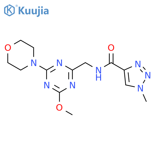 N-{4-methoxy-6-(morpholin-4-yl)-1,3,5-triazin-2-ylmethyl}-1-methyl-1H-1,2,3-triazole-4-carboxamide structure