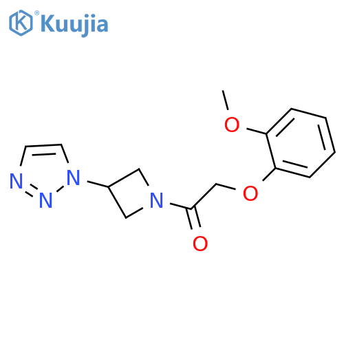 2-(2-methoxyphenoxy)-1-[3-(triazol-1-yl)azetidin-1-yl]ethanone structure