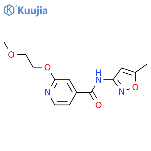 2-(2-methoxyethoxy)-N-(5-methyl-1,2-oxazol-3-yl)pyridine-4-carboxamide structure
