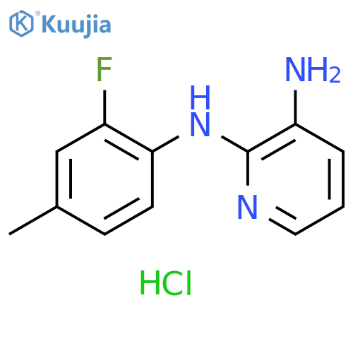 N2-(2-fluoro-4-methylphenyl)pyridine-2,3-diamine dihydrochloride structure