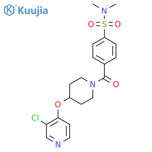 4-{4-(3-chloropyridin-4-yl)oxypiperidine-1-carbonyl}-N,N-dimethylbenzene-1-sulfonamide structure