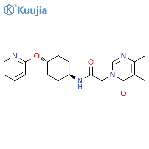 2-(4,5-dimethyl-6-oxo-1,6-dihydropyrimidin-1-yl)-N-[(1r,4r)-4-(pyridin-2-yloxy)cyclohexyl]acetamide structure