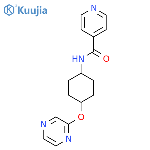 N-[(1r,4r)-4-(pyrazin-2-yloxy)cyclohexyl]pyridine-4-carboxamide structure
