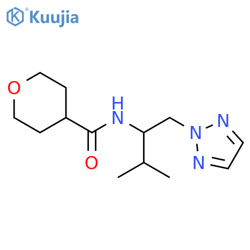 N-3-methyl-1-(2H-1,2,3-triazol-2-yl)butan-2-yloxane-4-carboxamide structure
