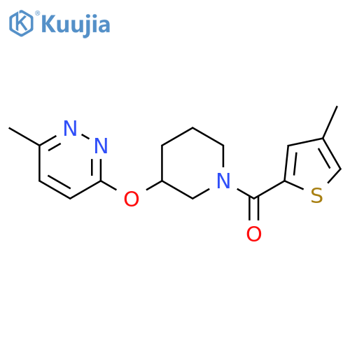 3-methyl-6-{1-(4-methylthiophene-2-carbonyl)piperidin-3-yloxy}pyridazine structure