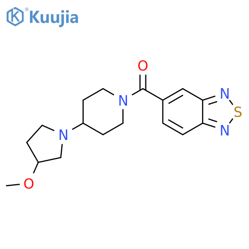5-[4-(3-methoxypyrrolidin-1-yl)piperidine-1-carbonyl]-2,1,3-benzothiadiazole structure