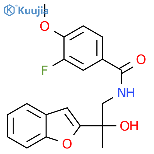 N-[2-(1-benzofuran-2-yl)-2-hydroxypropyl]-3-fluoro-4-methoxybenzamide structure