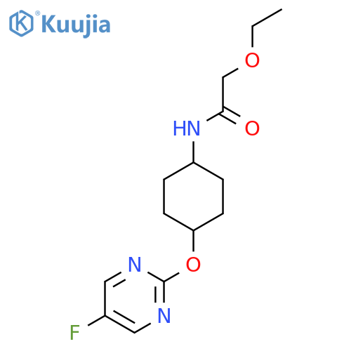 2-ethoxy-N-[(1r,4r)-4-[(5-fluoropyrimidin-2-yl)oxy]cyclohexyl]acetamide structure