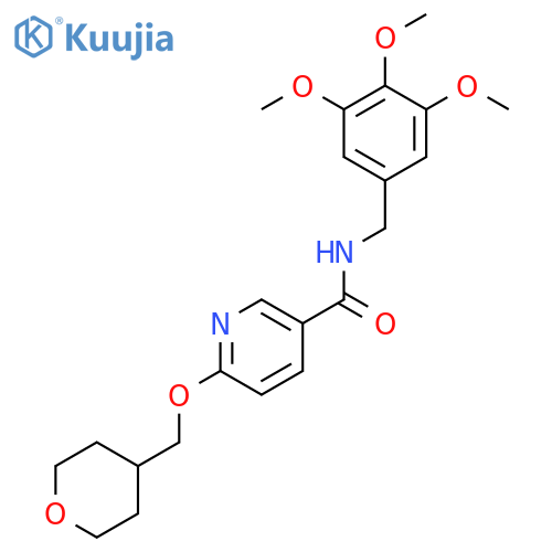 6-((tetrahydro-2H-pyran-4-yl)methoxy)-N-(3,4,5-trimethoxybenzyl)nicotinamide structure