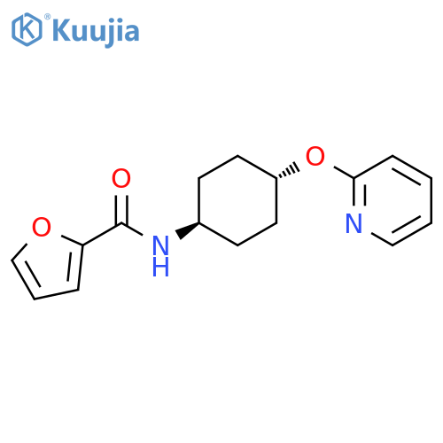 N-[(1r,4r)-4-(pyridin-2-yloxy)cyclohexyl]furan-2-carboxamide structure