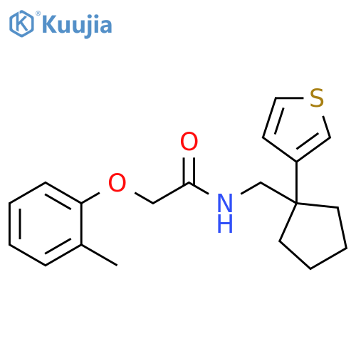 2-(2-methylphenoxy)-N-{[1-(thiophen-3-yl)cyclopentyl]methyl}acetamide structure