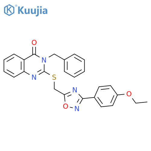 3-benzyl-2-({[3-(4-ethoxyphenyl)-1,2,4-oxadiazol-5-yl]methyl}sulfanyl)-3,4-dihydroquinazolin-4-one structure