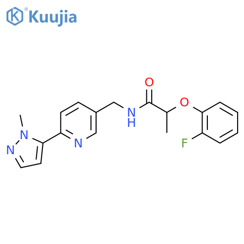 2-(2-fluorophenoxy)-N-{6-(1-methyl-1H-pyrazol-5-yl)pyridin-3-ylmethyl}propanamide structure
