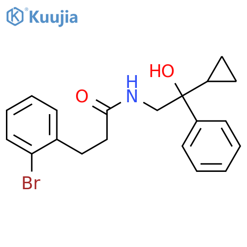 3-(2-bromophenyl)-N-(2-cyclopropyl-2-hydroxy-2-phenylethyl)propanamide structure