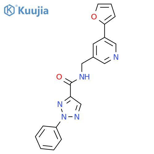 N-{5-(furan-2-yl)pyridin-3-ylmethyl}-2-phenyl-2H-1,2,3-triazole-4-carboxamide structure