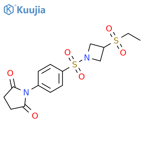 1-(4-{[3-(ethanesulfonyl)azetidin-1-yl]sulfonyl}phenyl)pyrrolidine-2,5-dione structure