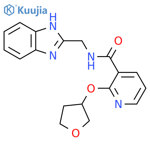 N-((1H-benzo[d]imidazol-2-yl)methyl)-2-((tetrahydrofuran-3-yl)oxy)nicotinamide structure