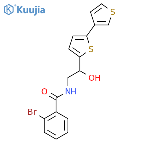 N-(2-{[2,3'-bithiophene]-5-yl}-2-hydroxyethyl)-2-bromobenzamide structure