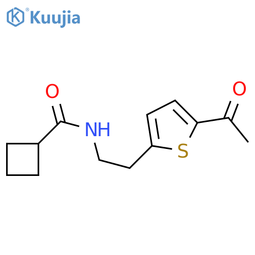 N-[2-(5-acetylthiophen-2-yl)ethyl]cyclobutanecarboxamide structure