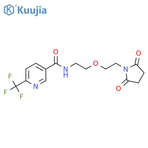 N-{2-2-(2,5-dioxopyrrolidin-1-yl)ethoxyethyl}-6-(trifluoromethyl)pyridine-3-carboxamide structure