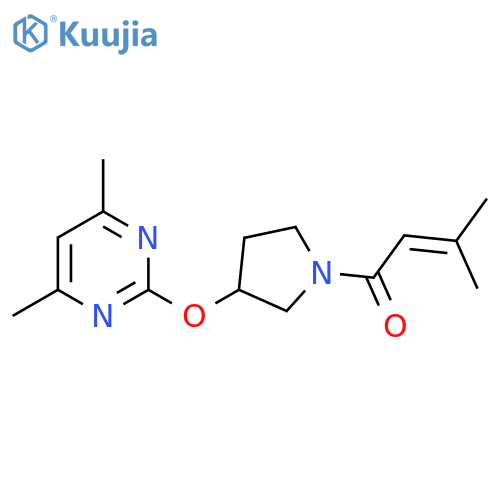 1-(3-((4,6-Dimethylpyrimidin-2-yl)oxy)pyrrolidin-1-yl)-3-methylbut-2-en-1-one structure