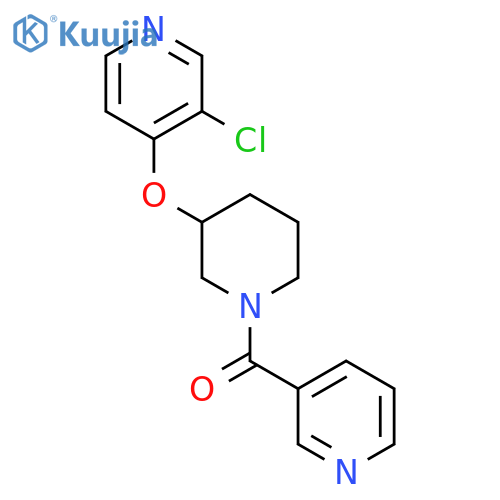 3-chloro-4-{[1-(pyridine-3-carbonyl)piperidin-3-yl]oxy}pyridine structure