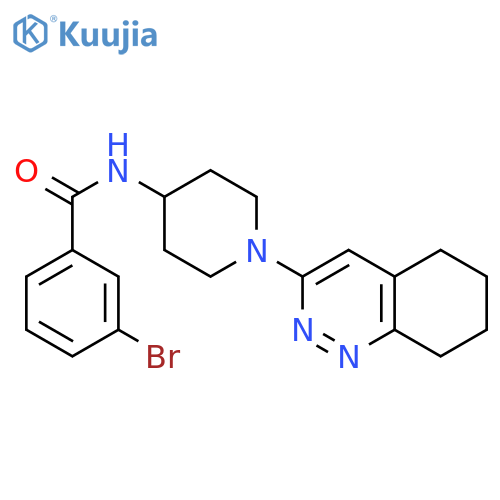 3-bromo-N-[1-(5,6,7,8-tetrahydrocinnolin-3-yl)piperidin-4-yl]benzamide structure