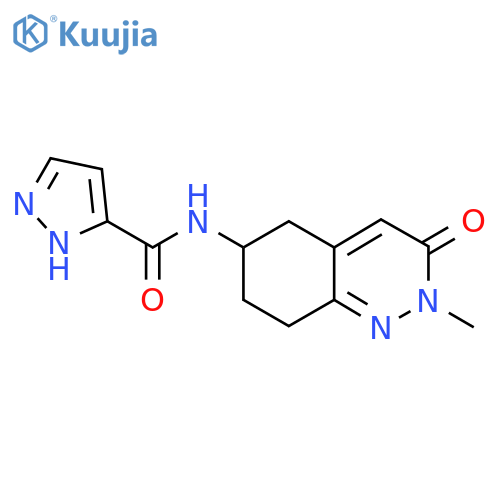 N-(2-methyl-3-oxo-2,3,5,6,7,8-hexahydrocinnolin-6-yl)-1H-pyrazole-3-carboxamide structure