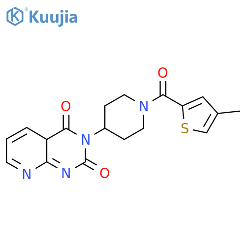 3-1-(4-methylthiophene-2-carbonyl)piperidin-4-yl-1H,2H,3H,4H-pyrido2,3-dpyrimidine-2,4-dione structure